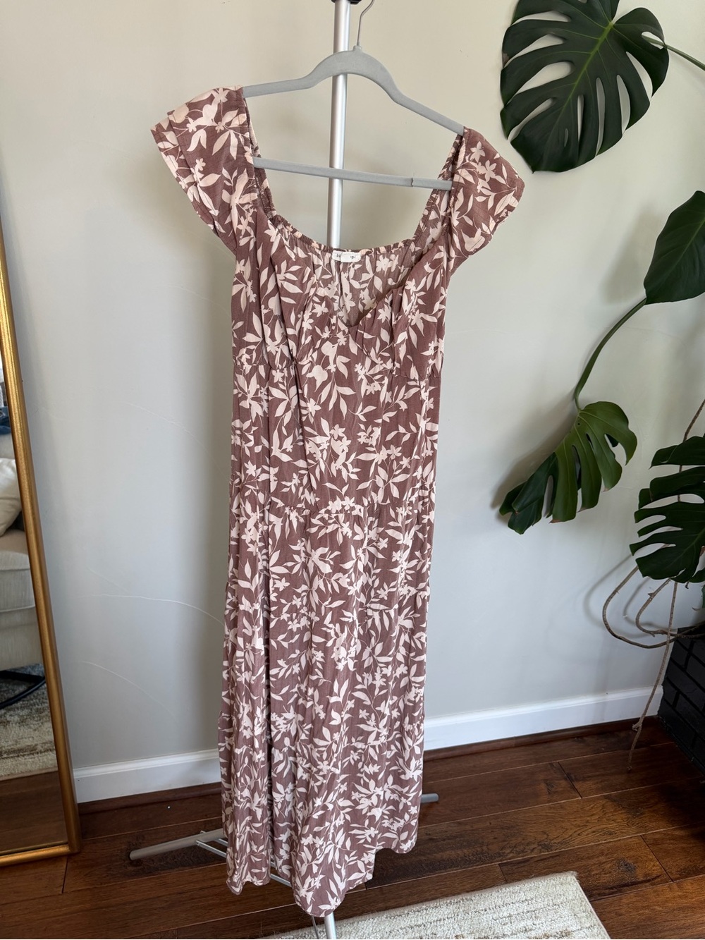 Blu Pepper Dusty Rose Floral Maxi Dress